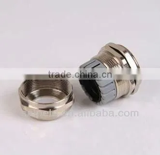 2013 New waterproof electric brass cable gland with rubber seal