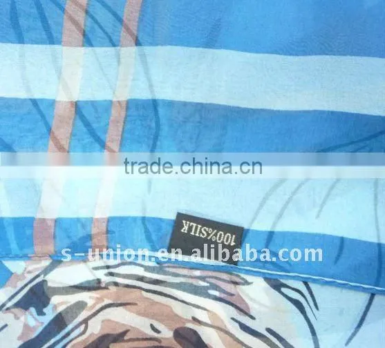 Fashion pretty 100% raw silk scarves for ladies
