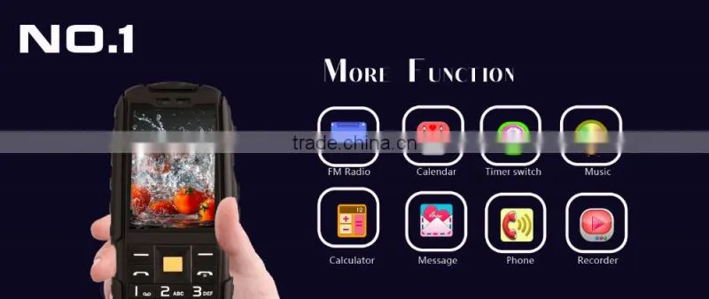 Wholesale Strong Phone Signal 4800mAh Battery 3mp Camera 2.4inch Rugged Waterproof NO.1 A9 Mobile Phone