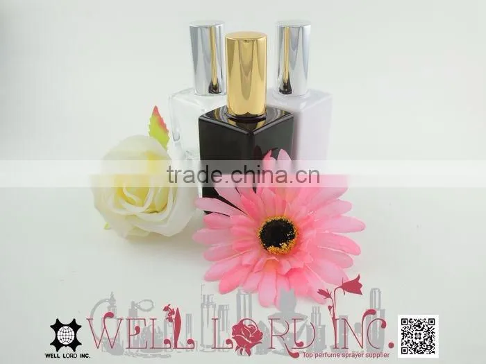 45ml amazing dark red square empty glass bottle with pump sprayer