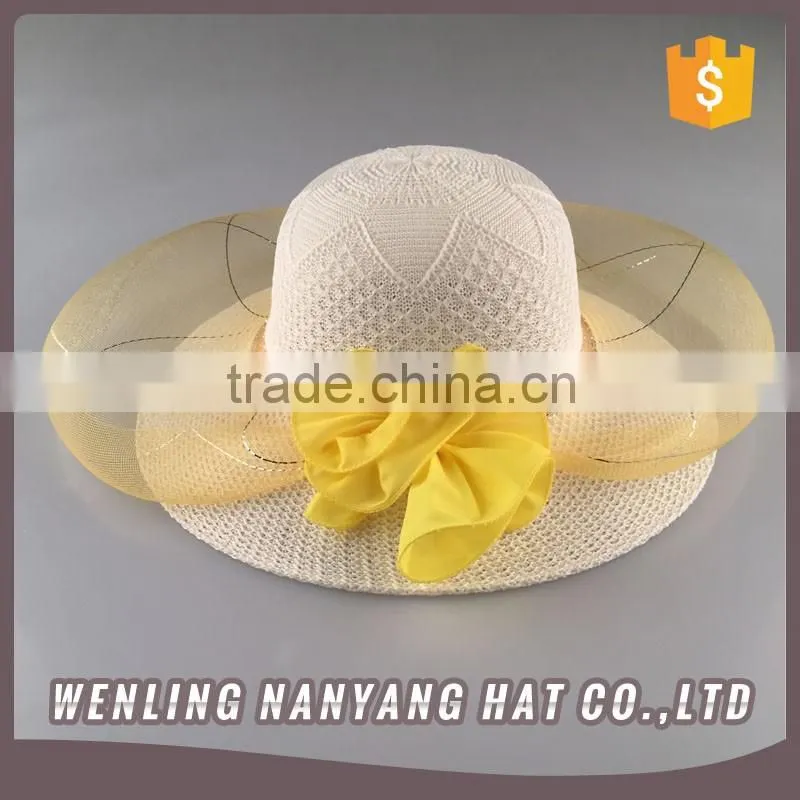Womwn Hats to Deorate Ladies Elegant White Hats Cehap Straw Hat