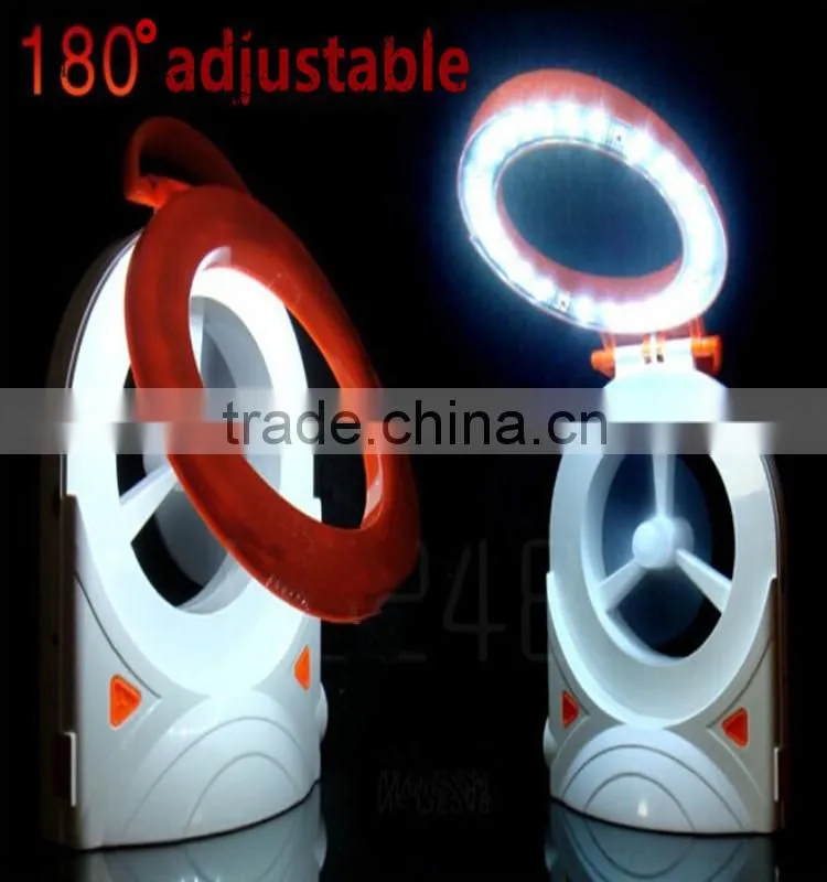 Hot selling popular desktop portable mini stand fans with led light