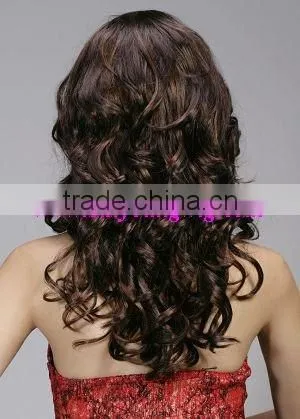 Half hand-tied and half machine-made front lace wigs for black women