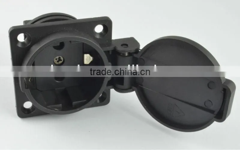 European French waterproof power socket with child protection,outdoor waterproof socket