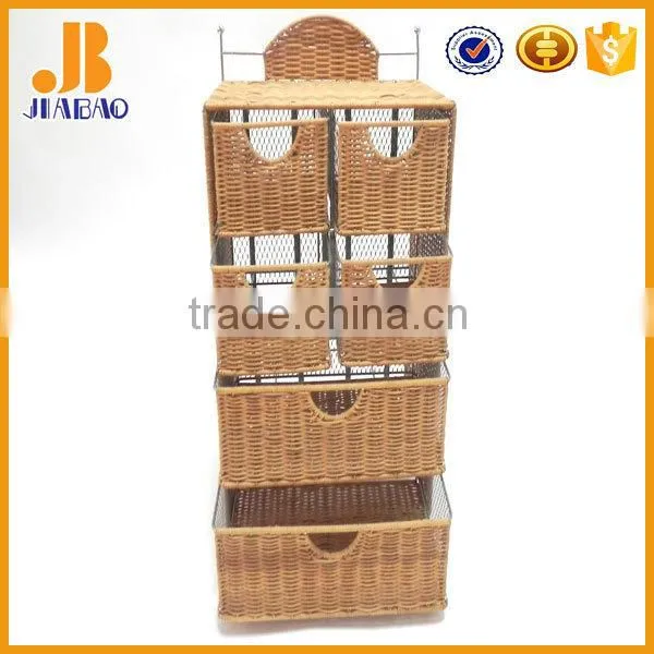 Natrual rattan living rooom storage cabinet