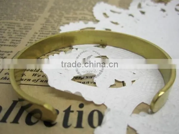8MM width vintage brass bracelet blank,original raw brass bracelet cuff tray bezels 1900011