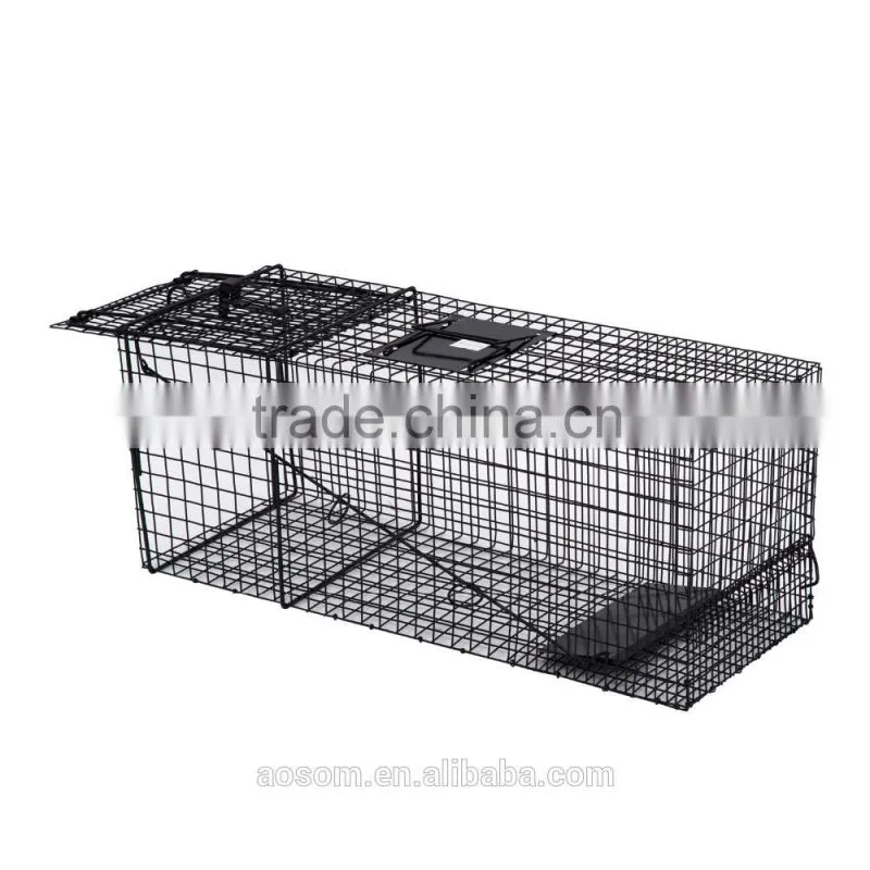 PawHut Black Pet Small Metal Animal Trap