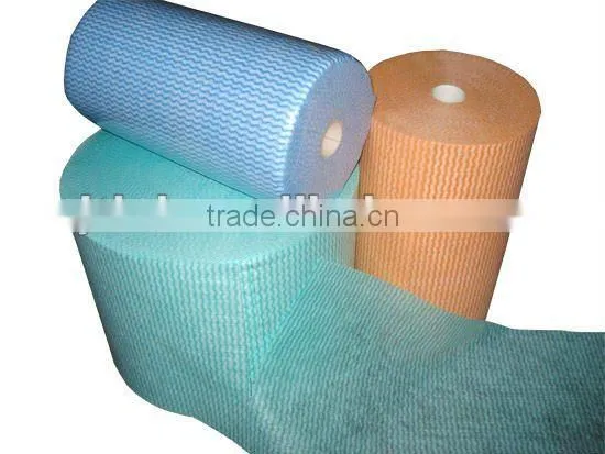 Disposable spunlace nonwoven perforated wiping cleaning cloth Roll