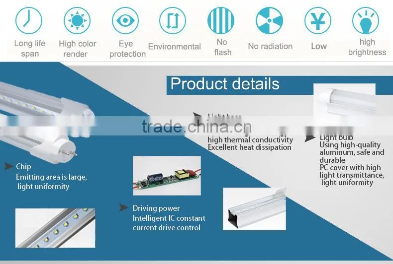 0.6m Integration t5 led tube lamps cw
