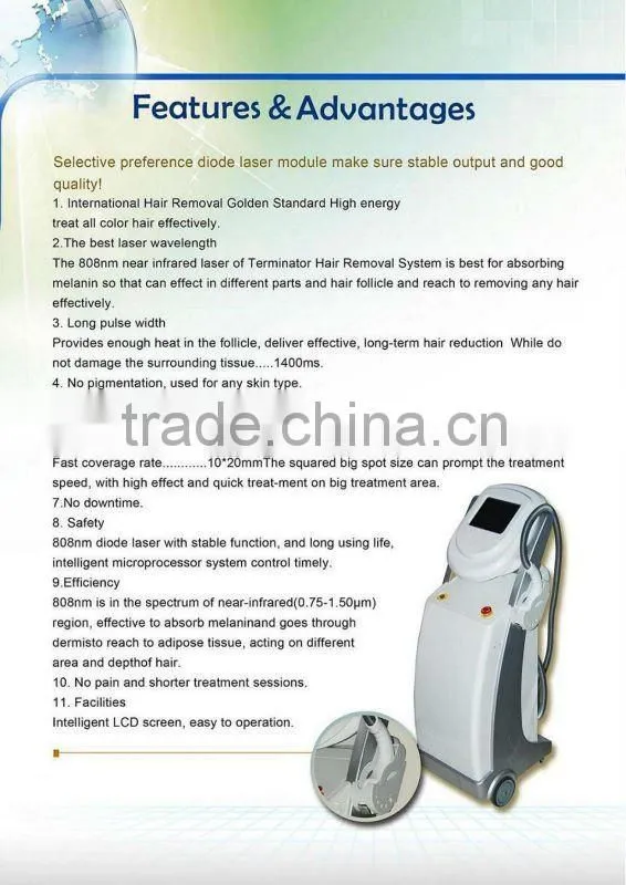 High Quality 808nm Diode Laser For Hair Removal
