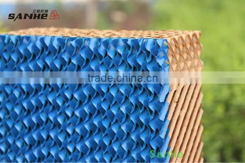 Greenhouse evaporative cooling pad