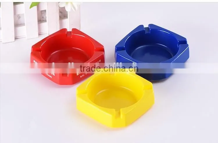 Bulk Stocked Custom Logo Coloreful Plastic Ashtrays (XJHL53)