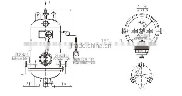 Marine steam heating calorifier