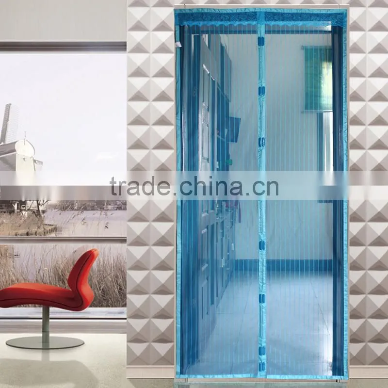2016 New magnetic curtain door mesh magnetic fastening hands free fly bug insect screen