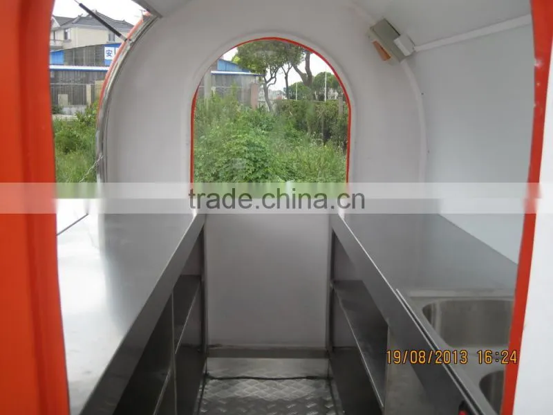 Hand push food cart for sale/food trailer/mobile food van