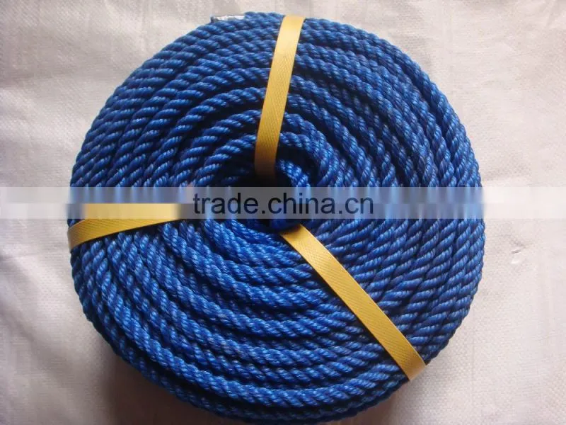 Southeast hot fishery rope 3-4strands colored pe rope