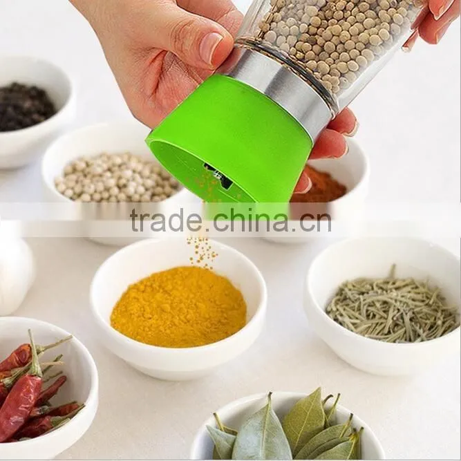 manual glass mini Pepper grinder mill kitchen tools glass Pepper grinder