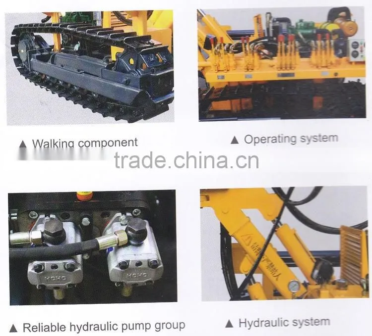 KG915 low pressure diesel engine crawler mounted pneumatic surface DTH drilling rig