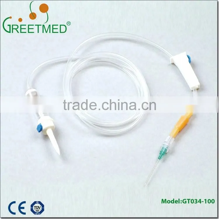 Pvc tube pediatric infusion set with burette