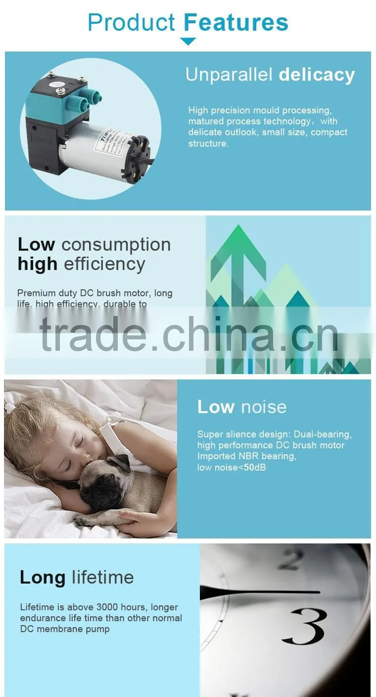 12V 24V DC Micro Diaphragm foam generation system pump for Aircraft cleaning and detailing