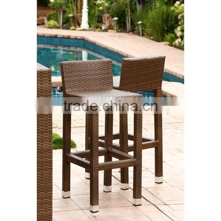 Modern italian style high bar chair wicker bar stools made in china