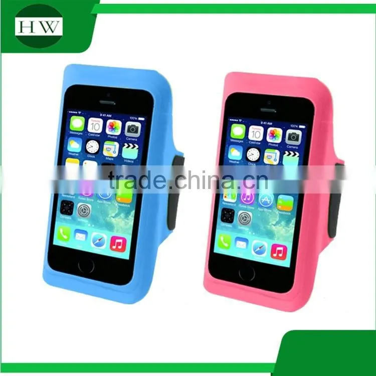 Lycra logo printed outdoor sport accessories running stretch mobile phone arm band armbag armband