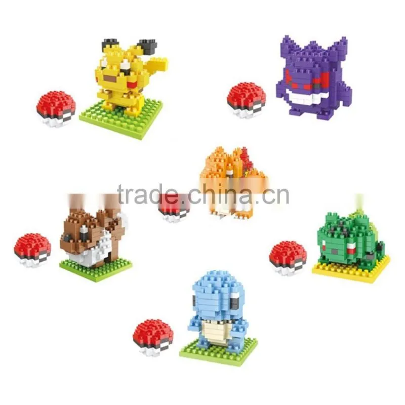 New DIY mini pokemon blocks, building blocks for adult