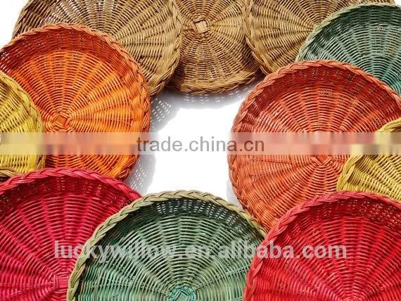 Vintage wicker paper plate holder