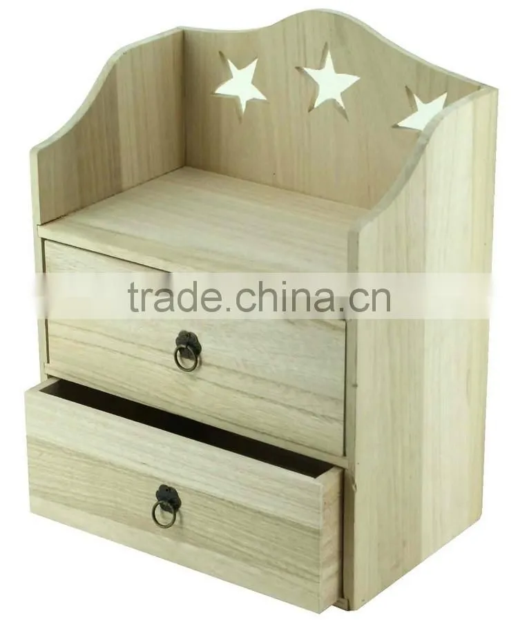 Multipurpose Paulow Wooedn Jewelry Display Box For Girls