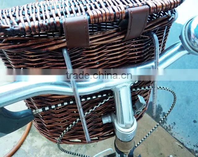 Trade assurance woven wicker bike front basket