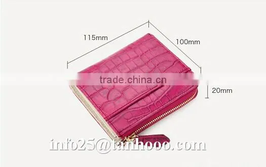 Sexy clip/crocodile leather women purse/leather coin bag