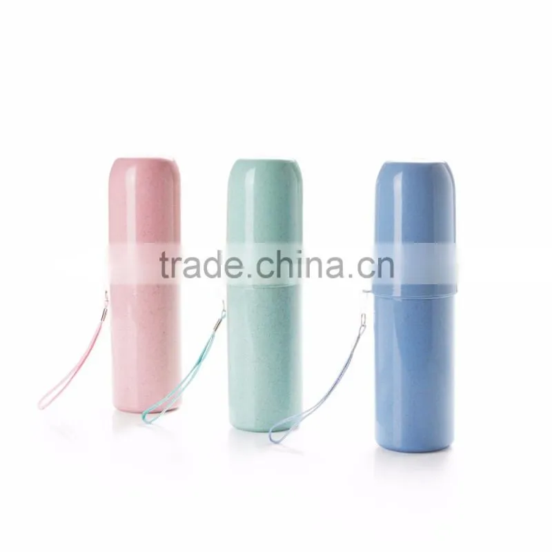 hot sell good quality new design wheat straw toothbrush case portable travel toothbrush case