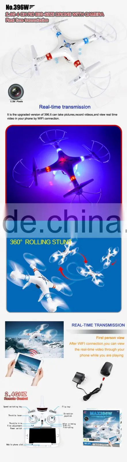 JXD 396W Drone wifi 2.4G 4CH gyro RC Quadcopter With 0.3MP Camera FPV Real Time Video,alibaba ru