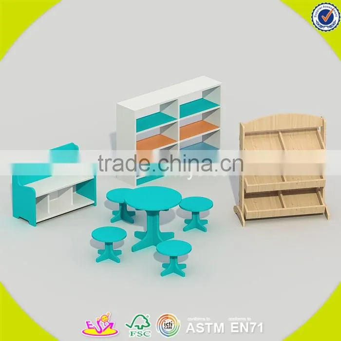 Wholesale reliable quality indoor wooden kids bedroom furniture toy, preschool wooden role play furniture toy W08H075