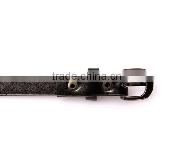 Wholesale rivets decorated D buckle sex girl thin PU knot waist belt