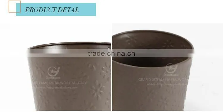 Wholesale factory price garden embossing growing plants in pots metal decor flower pot