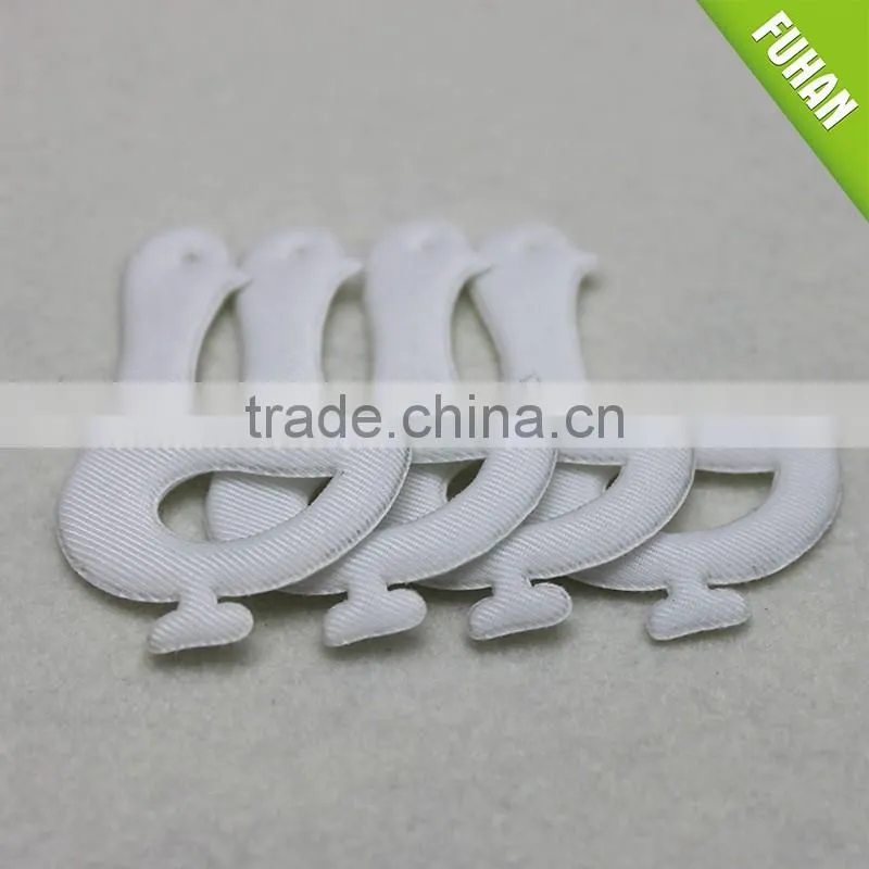 Custom Shape Ultrasonic embossed Fabric Label for Children Clothes