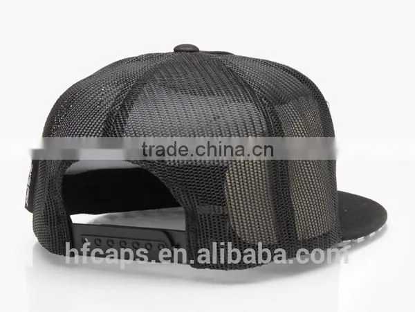 Cheap Flat Brim 100 Polyester Trucker Cap