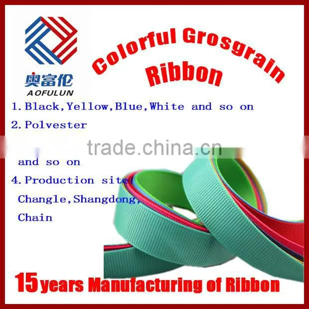 colourful printing grosgrain ribbon