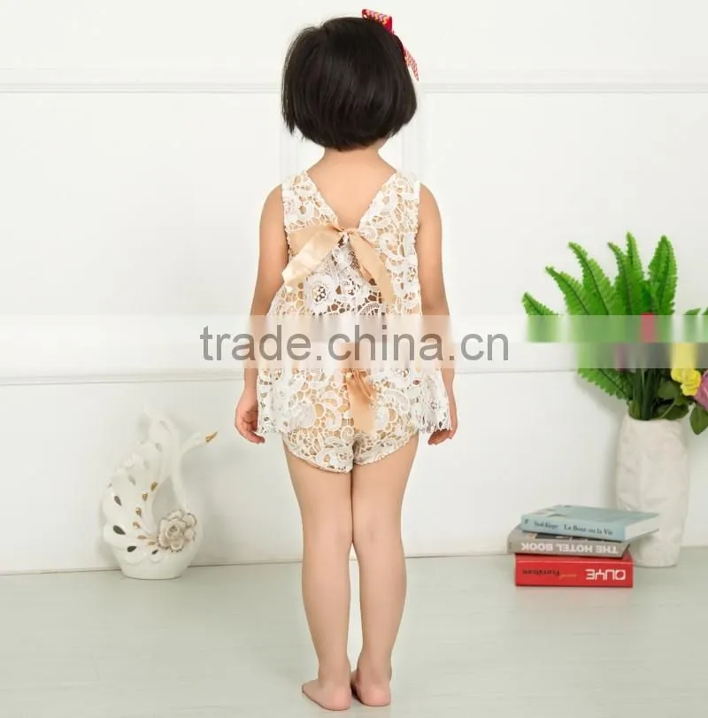 High quality baby girl 2pcs set,100%cotton 2pcs lace set for infant girls