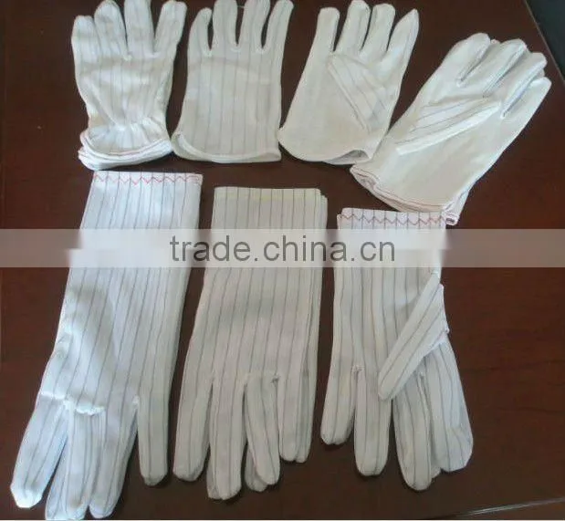 Anti-static gloves/knitted gloves with carbon fiber /carbon fiber glove/PVC coating