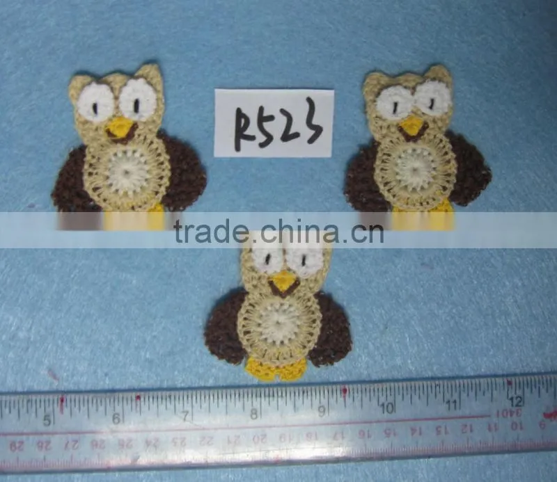 high quality crochet animal applique for kids garment