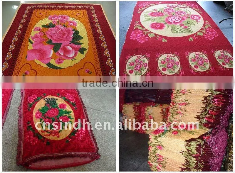 printed gold velvet fleece blanket
