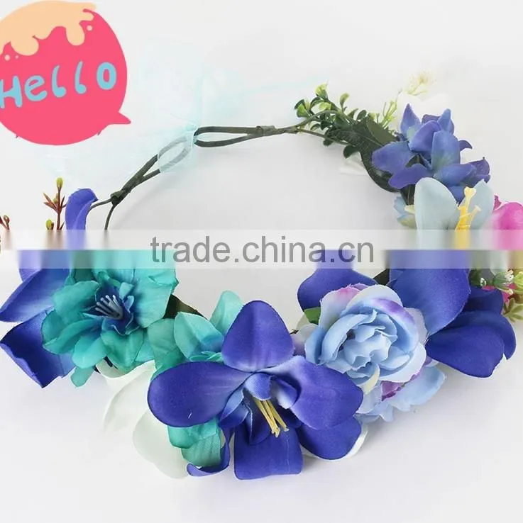 2017 Hot Sale Fashion Baby Girl Lace Flower Hair Band Fancy Hair Accessories