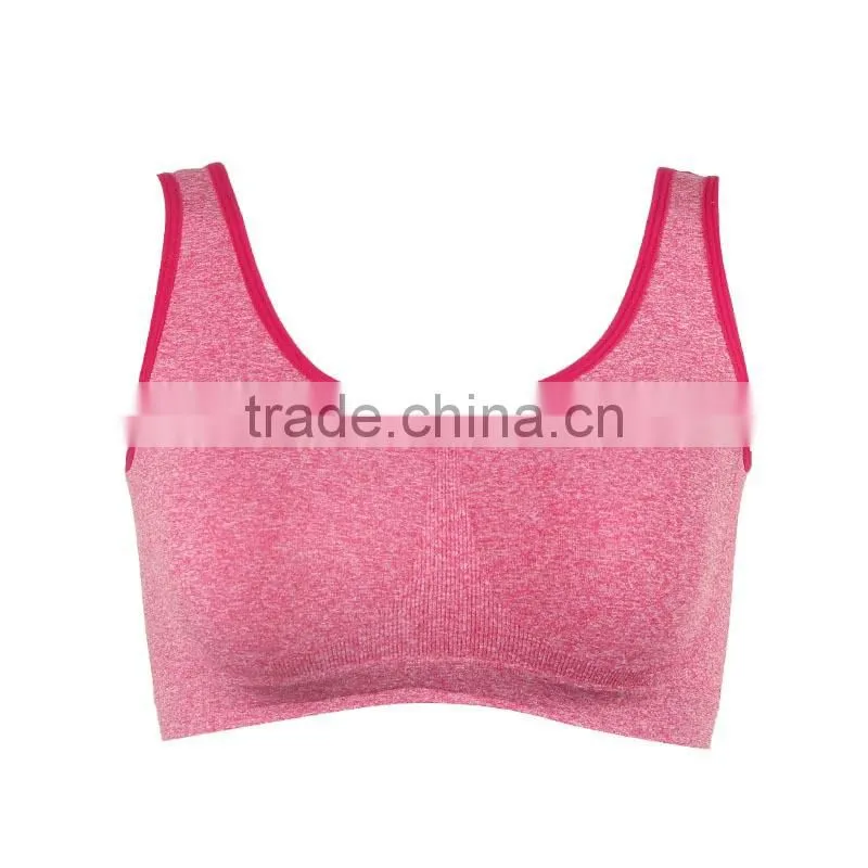 Latest style wireless women bra top seamless underwear fashion ladies fitness bra