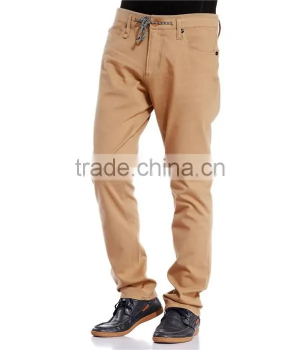 Make in China cheap price new style khaki long stretch pants