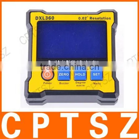 High accuracy digital protractor / level bar / angle ruler DXL360, Dual Axis Level Box DXL360