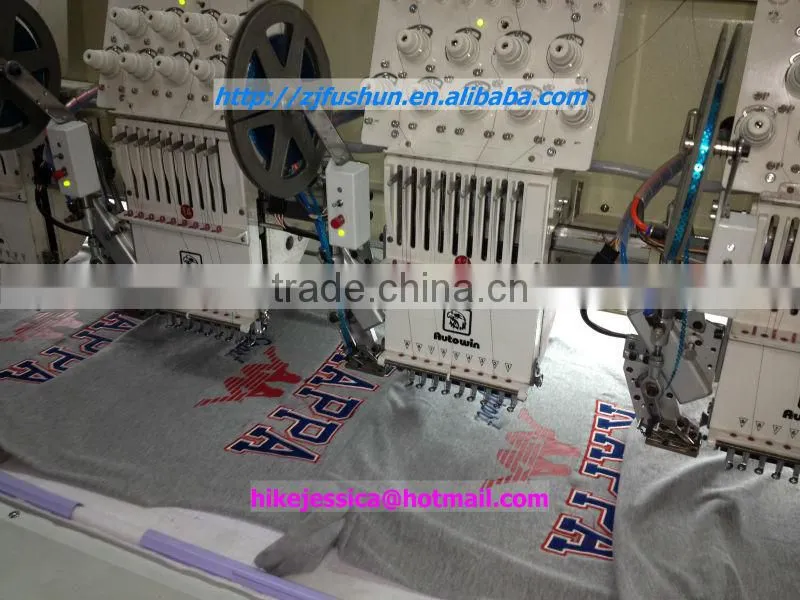 fushun 922 22heads flat and single sequin computerized embroidery machine