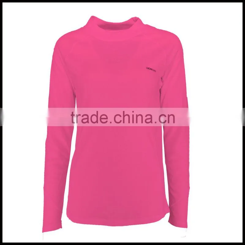 W15-ACC-W-01-C Pink 100% Polyester Sports Underwear Long Sleeve