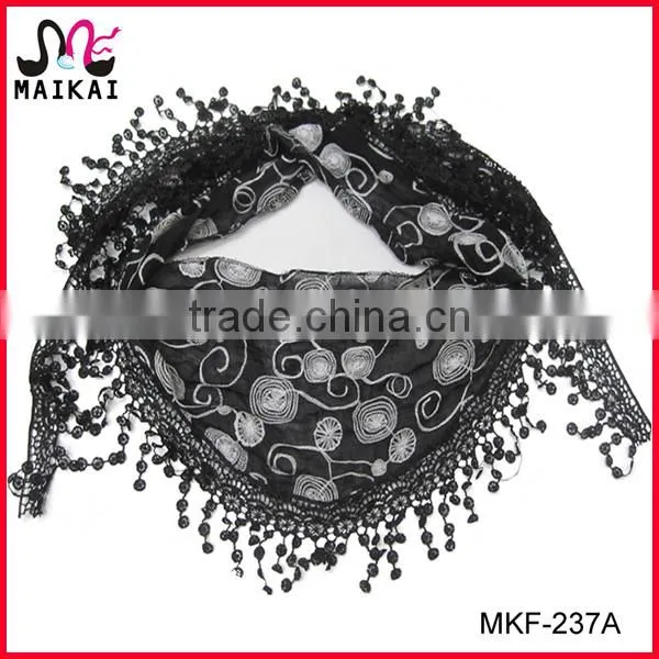 Elegant women's high fashion beautiful lace yiwu scarf